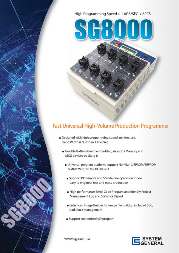 System General SG8000 – Fast Universal High-Volume Production Programmer